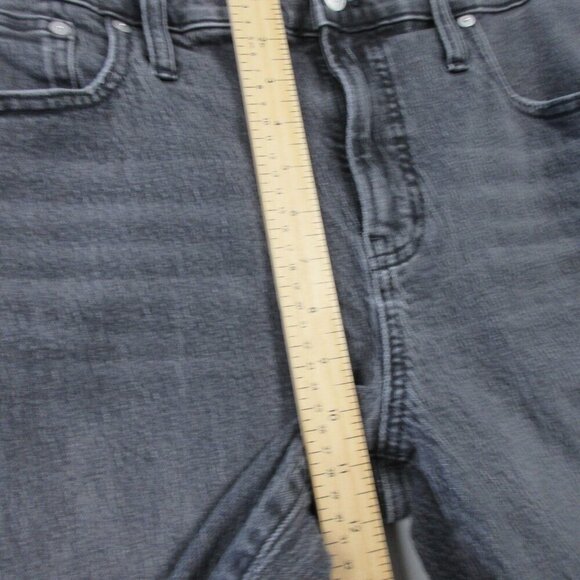 Madewell The Perfect Vintage Jean Women 31 Black Ankle Cotton Denim Distress 630 - Picture 11 of 13